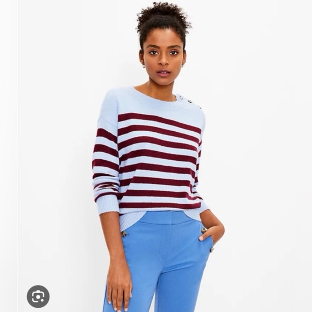 NWT Loft Striped Pullover Sweater